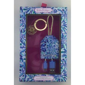 LILLY PULITZER CHARGING TAG - BLUE - NEW IN BOX
